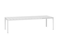 NARDI table pour extérieur RIO 140 EXTENSIBLE GARDEN COLLECTION (Blanc - Plateau en DurelTOP / Pieds en aluminium verni)
