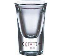 Table Roc 700471 Lot de 12 verres à shot junior en verre avec anneau rouge pour 2 cl Transparent 30 ml