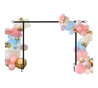 Table Rod Arch Kit, Adjustable Balloon Holder, Easy Setup Frame, White 2 Pack, Reusable Decorative Tool For Birthday Party, Baby Shower, Wedding, Outdoor Picnic, Dining Room