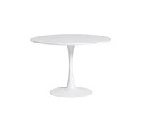 Table Ronde 110cm Pied et Plateau Blancs - CANTIQUE - ALTOBUY Blanc G