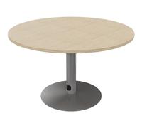 Table ronde 120 cm - Piètement tulipe Aluminium - Plateau Chêne