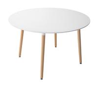 Table Ronde 120cm Blanche Martha Blanc