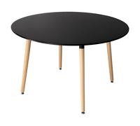 Happy Garden Table ronde Martha 120 cm style scandinave pour 4 personnes Noire
