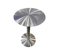 Table ronde/carrée en acier inoxydable de style industriel moderne, table de bar/comptoir en acier inoxydable, pour salle à manger, bistro, pub, salon de thé à bulles, cafés(Round,60cm/23.6in)