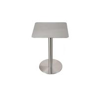 Table ronde/carrée en acier inoxydable de style industriel moderne, table de bar/comptoir en acier inoxydable, pour salle à manger, bistro, pub, salon de thé à bulles, cafés(Square,60cm/23.6in)