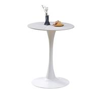 Table Ronde De Bar, Comptoir De Bistro avec Tables Fixe Et Base Stable, Table À Manger Circulaire pour La Maison, Le Bureau Et La Cuisine-Matte Platinum Rock Slab||Diameter 80cm