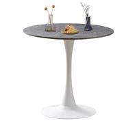 Table Ronde De Bar, Comptoir De Bistro avec Tables Fixe Et Base Stable, Table À Manger Circulaire pour La Maison, Le Bureau Et La Cuisine-Lime Paper White Rack||Diameter 70cm