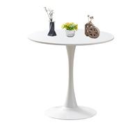 Table Ronde De Bar, Comptoir De Bistro avec Tables Fixe Et Base Stable, Table À Manger Circulaire pour La Maison, Le Bureau Et La Cuisine-White||Diameter 80cm
