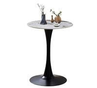 Table Ronde De Bar, Comptoir De Bistro avec Tables Fixe Et Base Stable, Table À Manger Circulaire pour La Maison, Le Bureau Et La Cuisine-Bright Pandoa Rock Plate||Diameter 60cm