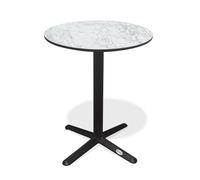 Table ronde de jardin en acier et plateau hpl