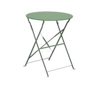 Table de jardin ronde pliante acier époxy - Cuba - Ø 60 cm - 2 personnes