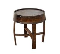 Table Ronde en Tonneau de Vin, Table D'appoint Rustique en Tonneau de Whisky, Tables D'appoint Basse for Bar À Vin, Salon, Maison