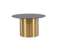 Furniture Fashion - Table ronde en verre fumé Ystad Noir G