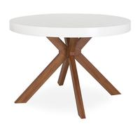 Table Ronde Extensible "Zefane" 160-260cm Blanc