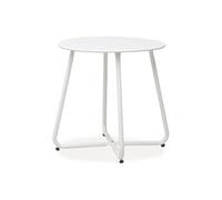 Table ronde métal - couleur blanc