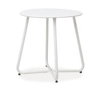 Table ronde métal - couleur blanc