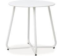 Table ronde métal - couleur blanc Blanc G