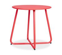 Table ronde métal - couleur rouge Rouge G