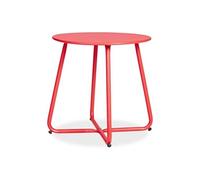 Table ronde métal - couleur rouge Rouge G