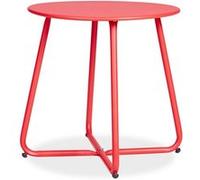 Table ronde métal - couleur rouge Rouge G