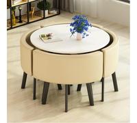 Table ronde moderne et épurée pour repas et conférences - 75 cm / 31,5 x 29,5 po #28-80