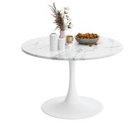 Table Ronde Moderne, Table à Manger Ronde, Table de Loisirs Simple, Table Ronde à Socle, Table de Petit-Déjeuner et Bistro 2-4 Places, Table Basse à Négocier pour Cuisine, Salle à Manger, Salon et