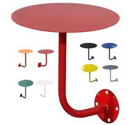 Table Ronde Murale, Bureau Flottant Petite Table D'appoint en Forme De L，Petite Table D'appoint De Comptoir pour Cocktails, Pubs, Bureaux, Desserts, Salles D'attente Et Salons(Rouge,40x45cm)