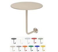 Table Ronde Murale en Métal, 30 35 40 45 50cm Table Basse en Forme De L, Bureau Flottant, table De Bar Ronde, Petite table D'appoint De Comptoir for Cafés, tables De Chevet Flottante(Champagne,35cm)