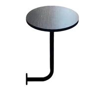 Table ronde murale pour cuisine, café et maison - Économie d'espace - Noir - Petite table d'atelier - Meuble polyvalent pour salle à manger et boulangerie