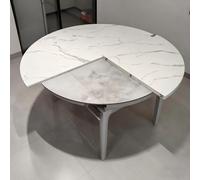 Table Ronde Pliable à 4 Points,Table Ronde en Bois Massif,Table à Manger,Table Ronde séparée temporaire pour la Maison,10 Grandes Tables pour 15 Personnes(B,200cm/79in)