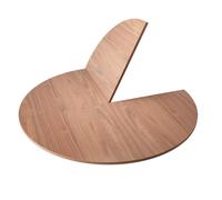 Table ronde pliable de 1,5 m, extensible et peu encombrante, facile à nettoyer, idéale pour les restaurants et les réunions de famille, marron, design sans pieds pour un rangement pratique
