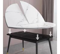 Table Ronde Pliante avec rallonge, Plateau Blanc Pliable sans Pieds, Table Ronde en Bois Massif pour banquets et fêtes (160 cm).