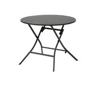 Table De Jardin Ronde Greensboro 4 Places Graphite - Hespéride Multicolore