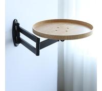 Table ronde pliante murale, table ronde pliante murale - conception flip-out détachable pour canapé ou petit bureau, idéal pour la chambre, l'étude, le salon, le balcon - 30 cm / 11,8 pouces de