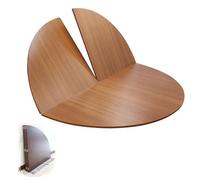 Table ronde pliante pour la maison et le bureau - 150 cm - En teck jaune - Extensible - Pour salle à manger et écrire - Design compact - Utilisation polyvalente - Idéale pour les petits espaces