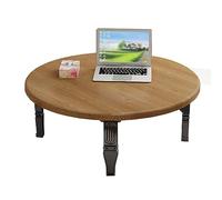 Table Ronde Pliante, Table Basse Japonaise, Table Basse, Table D'étude, Table À Manger, for Tatami Chambre Salon Baie Vitrée Table D'ordinateur Petite Table Kang ( Couleur : marron , Size : 80x30cm )