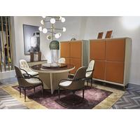 Table ronde Salle à manger Bois Tables rondes Designer Original Bois 5 Chaises Set Nouveau