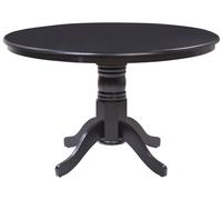 Table Ronde Salle à Manger Vintage 120 cm avec Pied Central en Bois Noir Akron