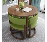 Table Ronde, Table Basse, Petite Table De Cuisine, Ensemble De Table à Manger Décontracté Moderne pour 4 avec Chaises pour Salon, Salle à Manger, Salle De Réception, F