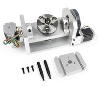 Table rotative de fraisage CNC à 5 axes avec mandrin à 3 mâchoires, tête de séparation d'indexation pour le routage et la gravure de précision