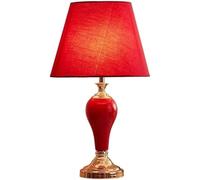Table rouge pure moderne lampe moderne, avec une teinte en tissu, bourse art déco pour le dortoir du bureau du salon