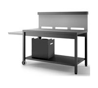 Chariot barbecue Forge Adour TRCANG roulante crédence acier noir gris