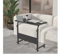 Table Roulante de Lit Canapé pour Ordinateur Portable Hauteur Réglable 80x40cm Noir - SOGESHOME