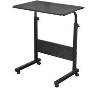Table Roulante de Lit Canapé pour Ordinateur Portable Hauteur Réglable SOGESHOME Noir
