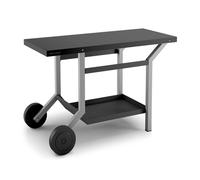 FORGE ADOUR-Table roulante en acier noir et gris mat
