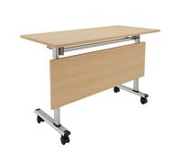 Table roulante pliante à hauteur réglable - Plateau de repas peu encombrant avec roulettes pour réunions, formation et installation rapide