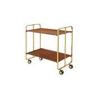 Table roulante pliante bauhaus châssis recouvert d'un bain d'or Don Hierro