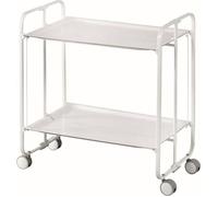 Table roulante pliante blanche. 3 positions