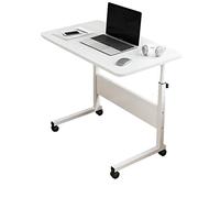 Table Roulante pour Ordinateur Portable, Chariot pour Debout Ou Assis, Support Latéral pour Canapé Mobile, Support Réglable en Hauteur, Bureau, Ordinateur Portable, Tablette À Côté du Lit, Poste De