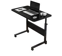 Table Roulante pour Ordinateur Portable, Chariot pour Debout Ou Assis, Support Latéral pour Canapé Mobile, Support Réglable en Hauteur, Bureau, Ordinateur Portable, Tablette À Côté du Lit, Poste De